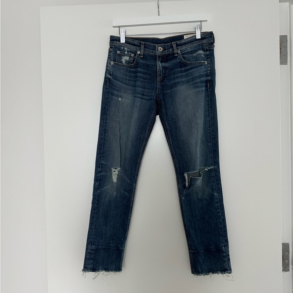 Rag & Bone Distressed Ankle Jeans - Picture 4 of 5